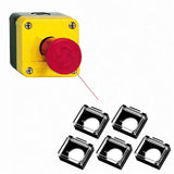 Maxbell 5 Pieces Push Button Guard for 16mm Switch Padlock Lid Lock Protector B