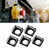 Maxbell 5 Pieces Push Button Guard for 16mm Switch Padlock Lid Lock Protector B