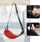 Maxbell Car Seat Footrest for Kids Comfortable for Children Backseat Plane Foot Rest Red