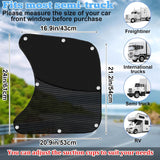 Maxbell 2Pcs Semi Truck Side Window Shade Semi Truck Sun Guard for Truck Driver