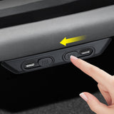 Maxbell Car Rear USB Socket Control Panel Trim Cover Sturdy Dustproof for Tesla