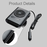 Maxbell Car Heater 360 Degree Rotating Car Accessories High Performance Fast Heating Black