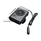Maxbell Car Heater 360 Degree Rotating Car Accessories High Performance Fast Heating Black