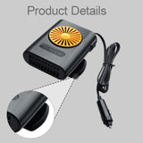Maxbell Car Heater 360 Degree Rotating Car Accessories High Performance Fast Heating Orange