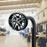 Maxbell Wheel Rim Storage Rack Garage Truck Shop 360 Rotating Car Tire Display Stand Curve Base