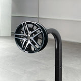 Maxbell Wheel Rim Storage Rack Garage Truck Shop 360 Rotating Car Tire Display Stand Curve Base