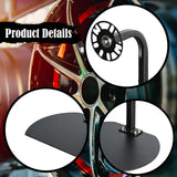Maxbell Wheel Rim Storage Rack Garage Truck Shop 360 Rotating Car Tire Display Stand Curve Base