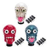 Maxbell Skull Head Stick Manual Shift Knob Replacement Accessory Spare Parts Utility white