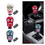 Maxbell Skull Head Stick Manual Shift Knob Replacement Accessory Spare Parts Utility white