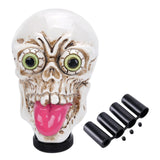Maxbell Skull Head Stick Manual Shift Knob Replacement Accessory Spare Parts Utility white