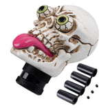 Maxbell Skull Head Stick Manual Shift Knob Replacement Accessory Spare Parts Utility white