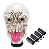 Maxbell Skull Head Stick Manual Shift Knob Replacement Accessory Spare Parts Utility white