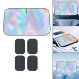 Maxbell Car Windshield Shade Decoration Heat Insulation for Summer Vehicle Auto Large and Side Shade