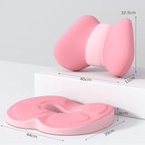 Maxbell Low Back Pillow Chair Cushion and Donut Pillow Hemorrhoid Tailbone Cushion Pink