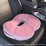 Maxbell Low Back Pillow Chair Cushion and Donut Pillow Hemorrhoid Tailbone Cushion Pink