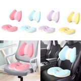 Maxbell Low Back Pillow Chair Cushion and Donut Pillow Hemorrhoid Tailbone Cushion Pink