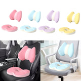 Maxbell Low Back Pillow Chair Cushion and Donut Pillow Hemorrhoid Tailbone Cushion Pink