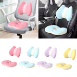Maxbell Low Back Pillow Chair Cushion and Donut Pillow Hemorrhoid Tailbone Cushion Pink