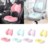 Maxbell Low Back Pillow Chair Cushion and Donut Pillow Hemorrhoid Tailbone Cushion Pink