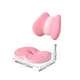 Maxbell Low Back Pillow Chair Cushion and Donut Pillow Hemorrhoid Tailbone Cushion Pink