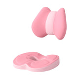 Maxbell Low Back Pillow Chair Cushion and Donut Pillow Hemorrhoid Tailbone Cushion Pink
