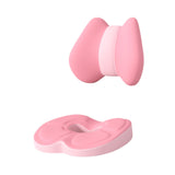 Maxbell Low Back Pillow Chair Cushion and Donut Pillow Hemorrhoid Tailbone Cushion Pink