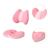 Maxbell Low Back Pillow Chair Cushion and Donut Pillow Hemorrhoid Tailbone Cushion Pink