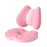 Maxbell Low Back Pillow Chair Cushion and Donut Pillow Hemorrhoid Tailbone Cushion Pink