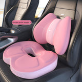 Maxbell Low Back Pillow Chair Cushion and Donut Pillow Hemorrhoid Tailbone Cushion Pink