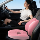 Maxbell Low Back Pillow Chair Cushion and Donut Pillow Hemorrhoid Tailbone Cushion Pink
