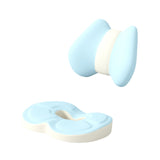 Maxbell Low Back Pillow Chair Cushion and Donut Pillow Hemorrhoid Tailbone Cushion Blue