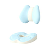 Maxbell Low Back Pillow Chair Cushion and Donut Pillow Hemorrhoid Tailbone Cushion Blue