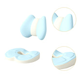Maxbell Low Back Pillow Chair Cushion and Donut Pillow Hemorrhoid Tailbone Cushion Blue