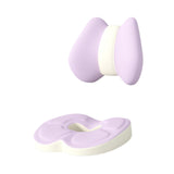 Maxbell Low Back Pillow Chair Cushion and Donut Pillow Hemorrhoid Tailbone Cushion Violet