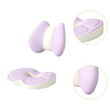 Maxbell Low Back Pillow Chair Cushion and Donut Pillow Hemorrhoid Tailbone Cushion Violet
