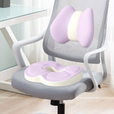 Maxbell Low Back Pillow Chair Cushion and Donut Pillow Hemorrhoid Tailbone Cushion Violet