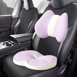 Maxbell Low Back Pillow Chair Cushion and Donut Pillow Hemorrhoid Tailbone Cushion Violet