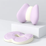 Maxbell Low Back Pillow Chair Cushion and Donut Pillow Hemorrhoid Tailbone Cushion Violet