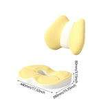 Maxbell Low Back Pillow Chair Cushion and Donut Pillow Hemorrhoid Tailbone Cushion Yellow