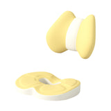 Maxbell Low Back Pillow Chair Cushion and Donut Pillow Hemorrhoid Tailbone Cushion Yellow