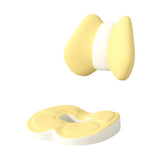 Maxbell Low Back Pillow Chair Cushion and Donut Pillow Hemorrhoid Tailbone Cushion Yellow