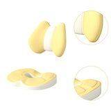 Maxbell Low Back Pillow Chair Cushion and Donut Pillow Hemorrhoid Tailbone Cushion Yellow