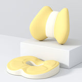 Maxbell Low Back Pillow Chair Cushion and Donut Pillow Hemorrhoid Tailbone Cushion Yellow