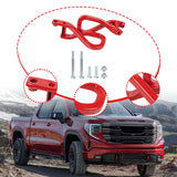 Maxbell Front Tow Hook 84280203 with Bolts Metal Part Car Tow Hook Ring for GMC red