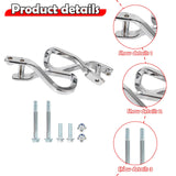 Maxbell Front Tow Hook 84280203 with Bolts Metal Part Car Tow Hook Ring for GMC silver