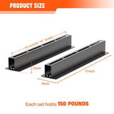 Maxbell 3 Pieces Overhead Tote Storage Rail System for Warehouse Indoor Balcony