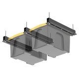 Maxbell 3 Pieces Overhead Tote Storage Rail System for Warehouse Indoor Balcony