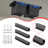 Maxbell 3 Pieces Overhead Tote Storage Rail System for Warehouse Indoor Balcony