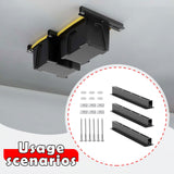 Maxbell 3 Pieces Overhead Tote Storage Rail System for Warehouse Indoor Balcony