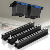 Maxbell 3 Pieces Overhead Tote Storage Rail System for Warehouse Indoor Balcony